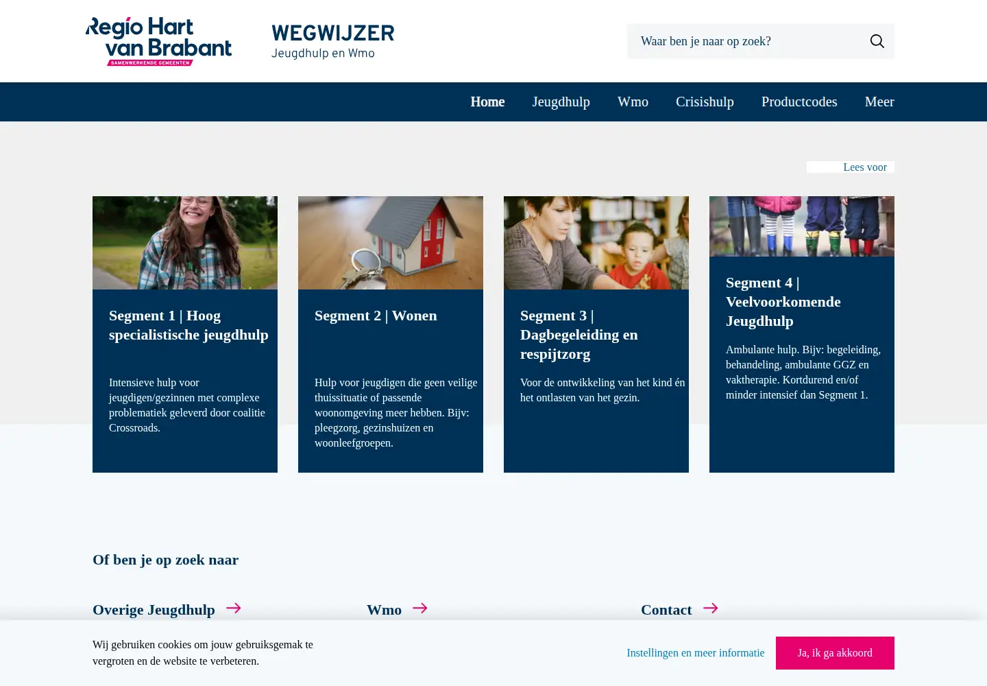Screenshot of wegwijzerhvb.nl