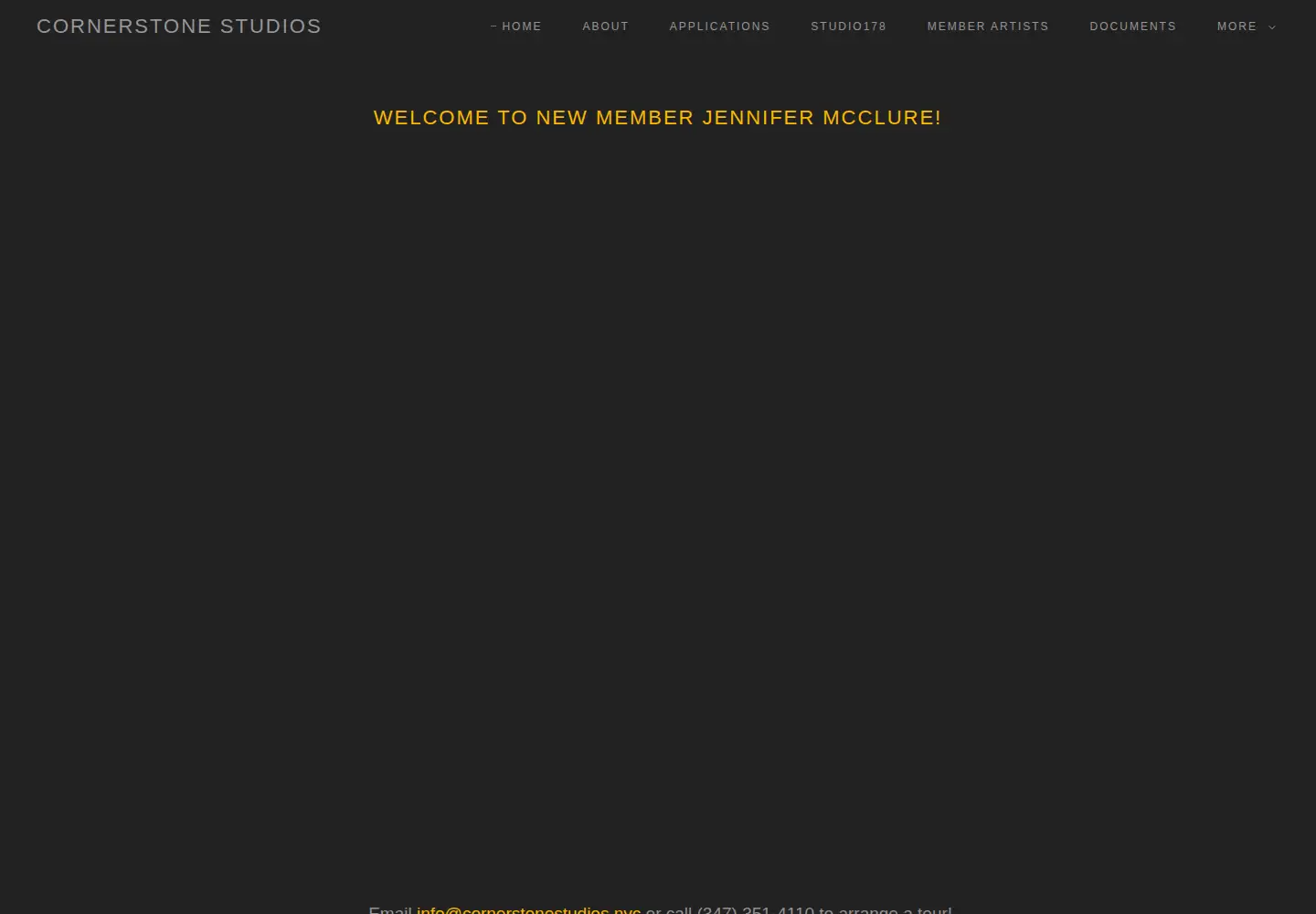 Screenshot of cornerstonestudios.nyc
