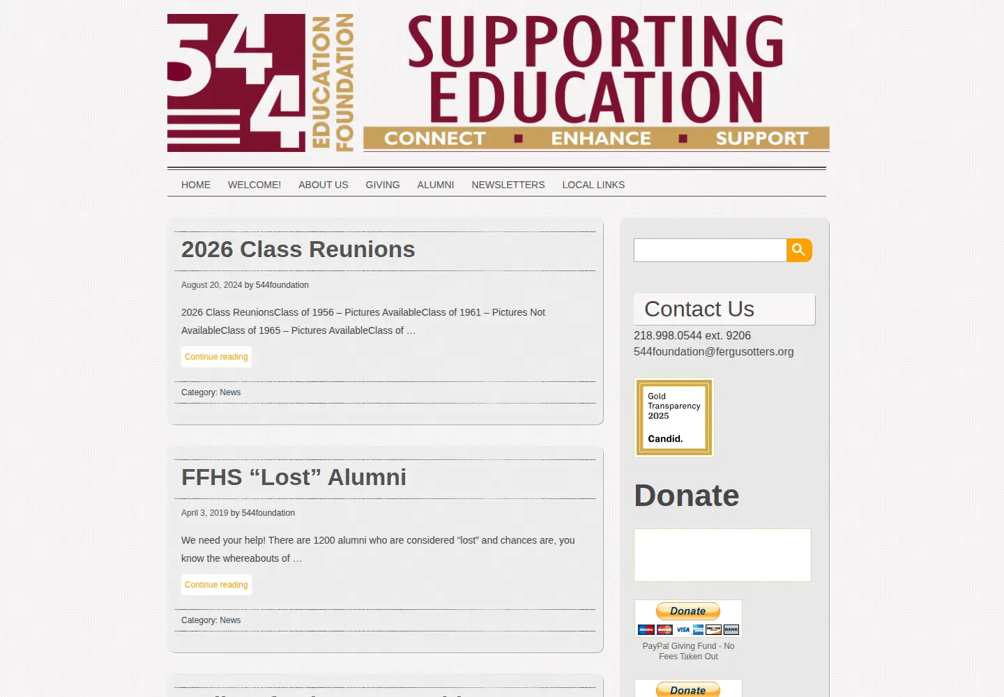 Screenshot of 544foundation.org