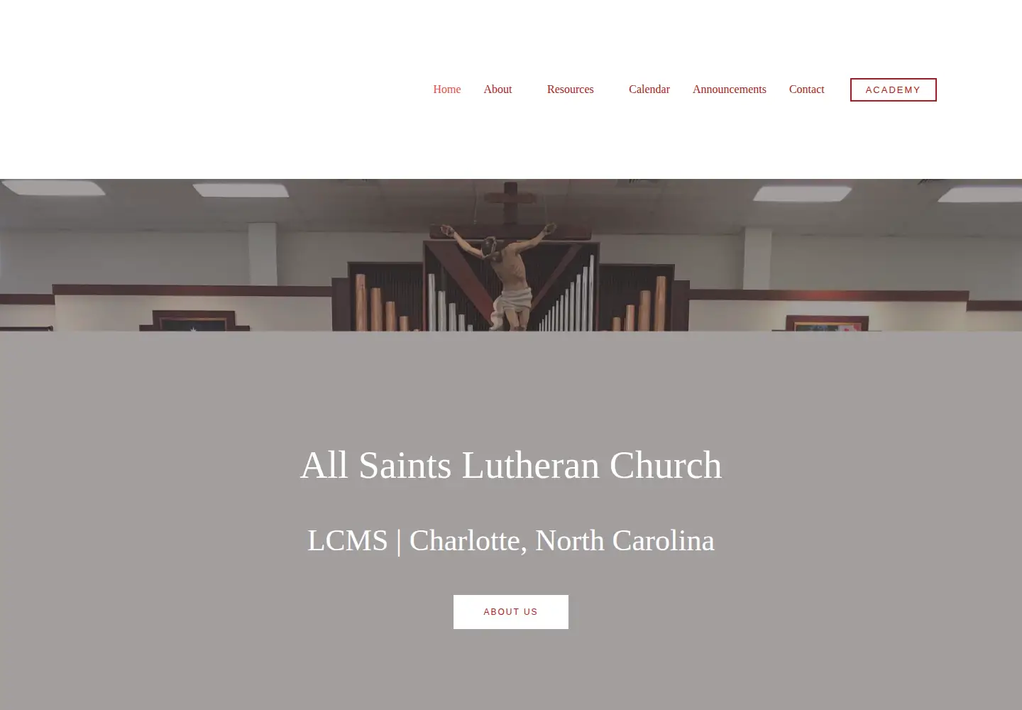 Screenshot of allsaintslutheran.org