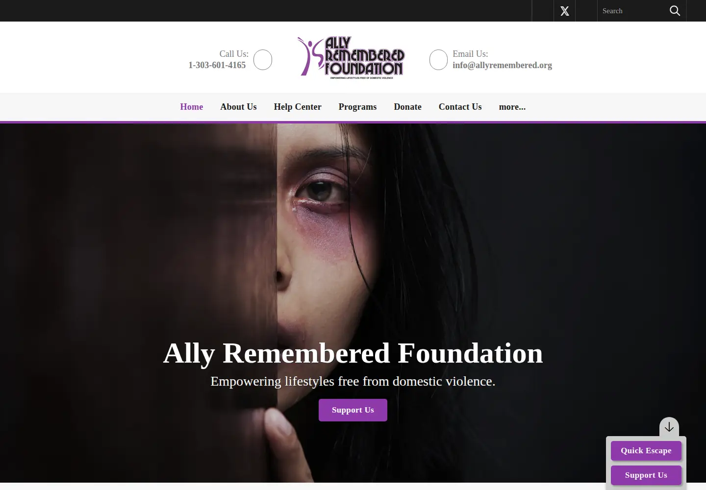 Screenshot of allyremembered.org