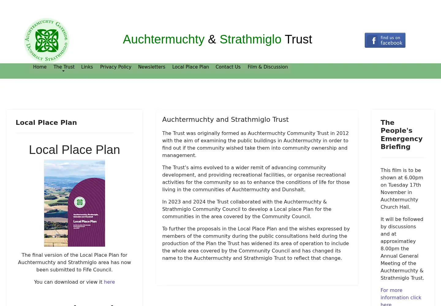 Screenshot of auchtermuchtytrust.org