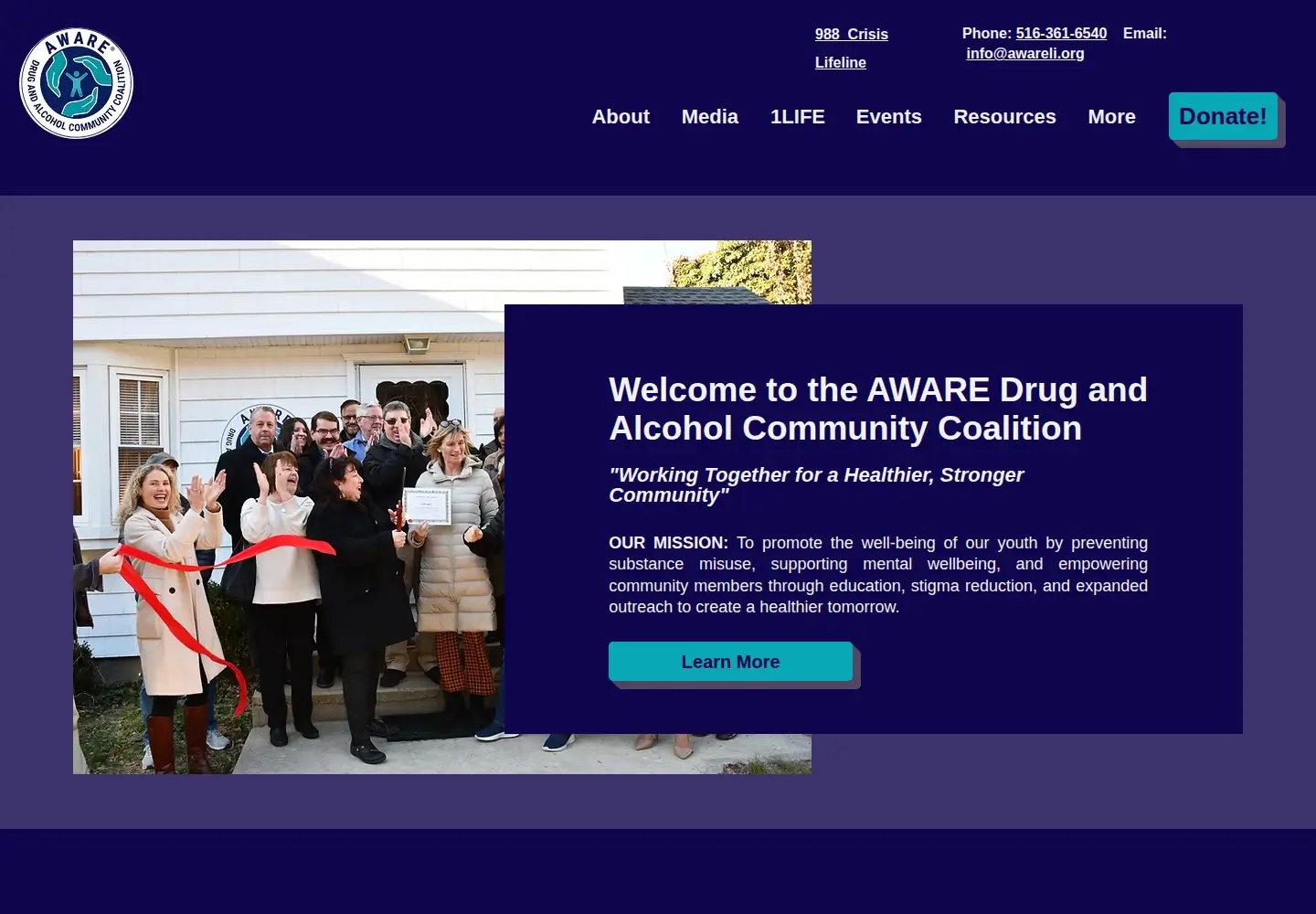 Screenshot of awareli.org
