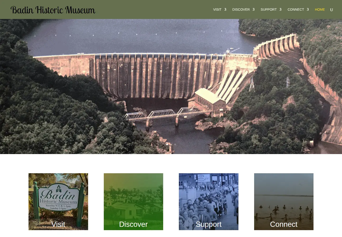 Captured homepage of badin-museum.org in the current scan