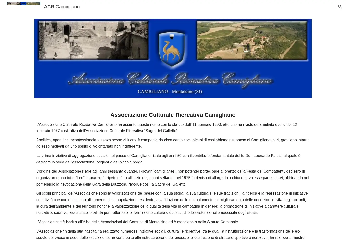 Screenshot of camigliano.org
