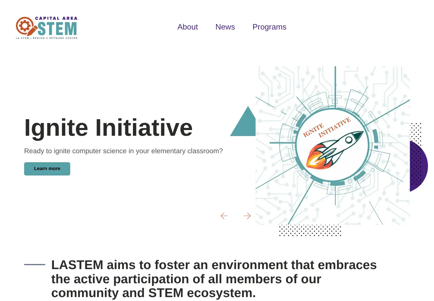 Screenshot of capitalareastem.org