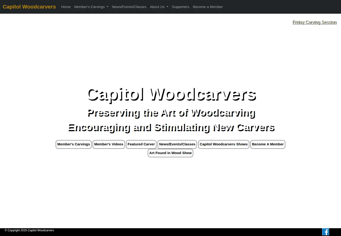 Screenshot of capitolwoodcarvers.org