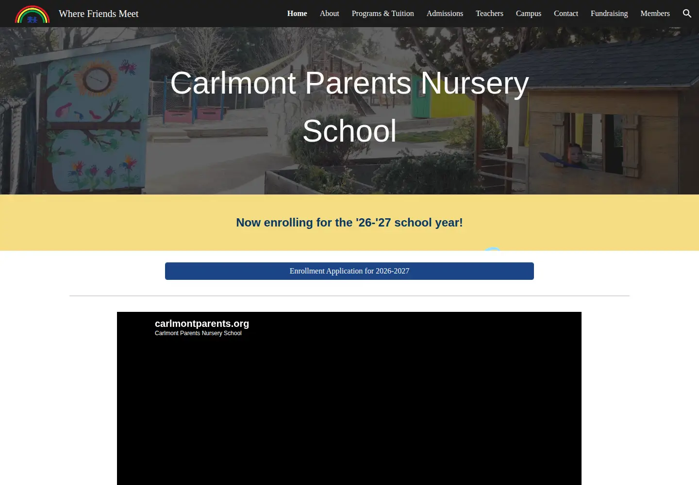 Screenshot of carlmontparents.org