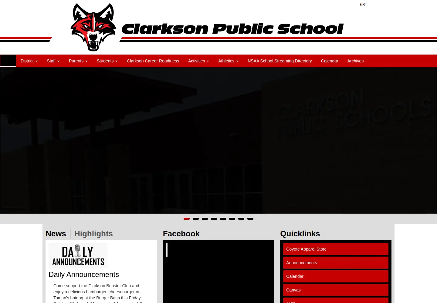 Screenshot of clarksonpublicschools.org
