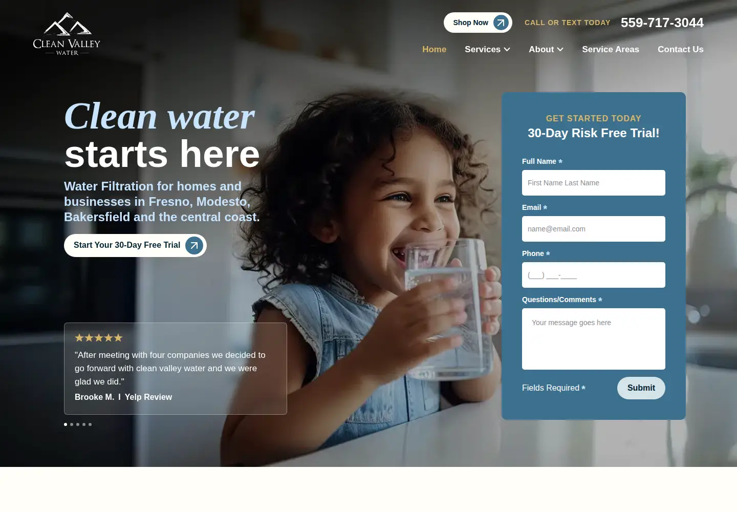 Screenshot of cleanvalleywater.org