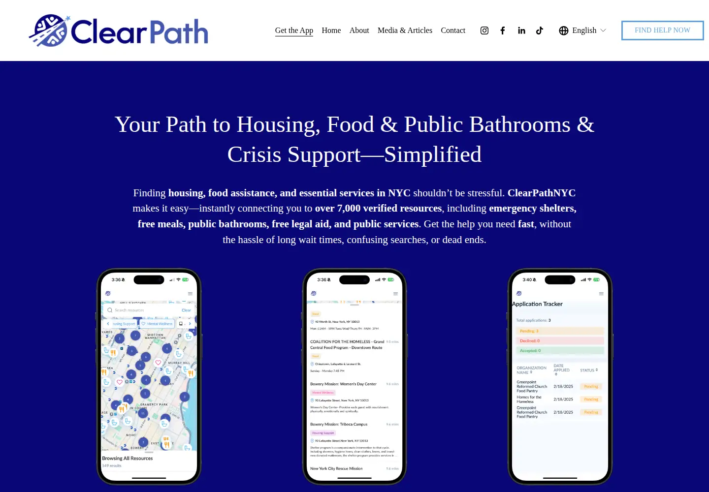 Screenshot of clearpathnyc.org