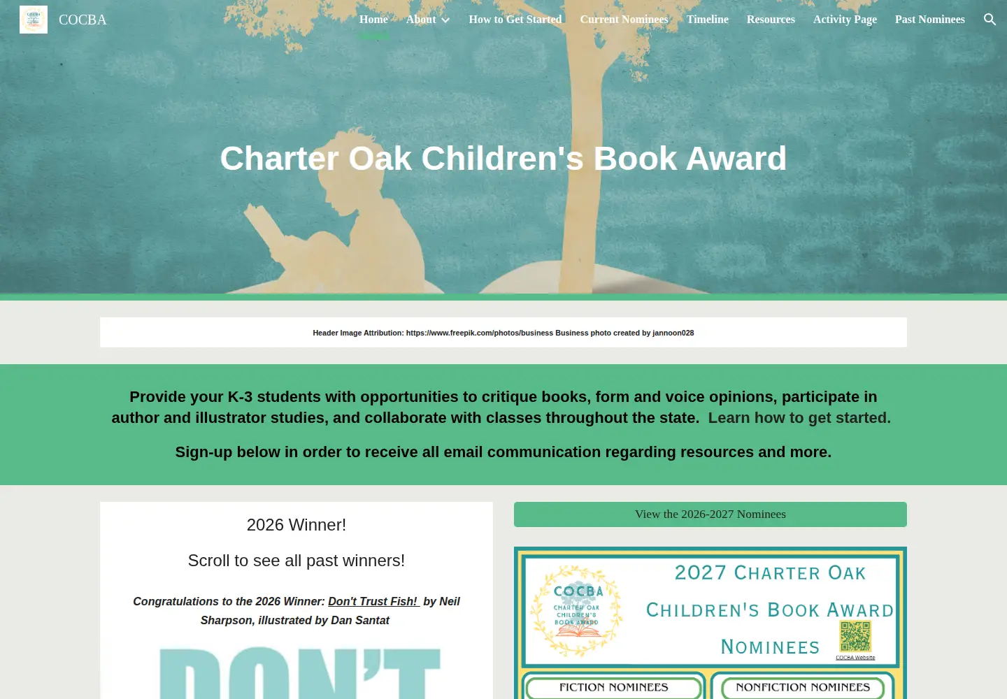 Screenshot of cocba.org