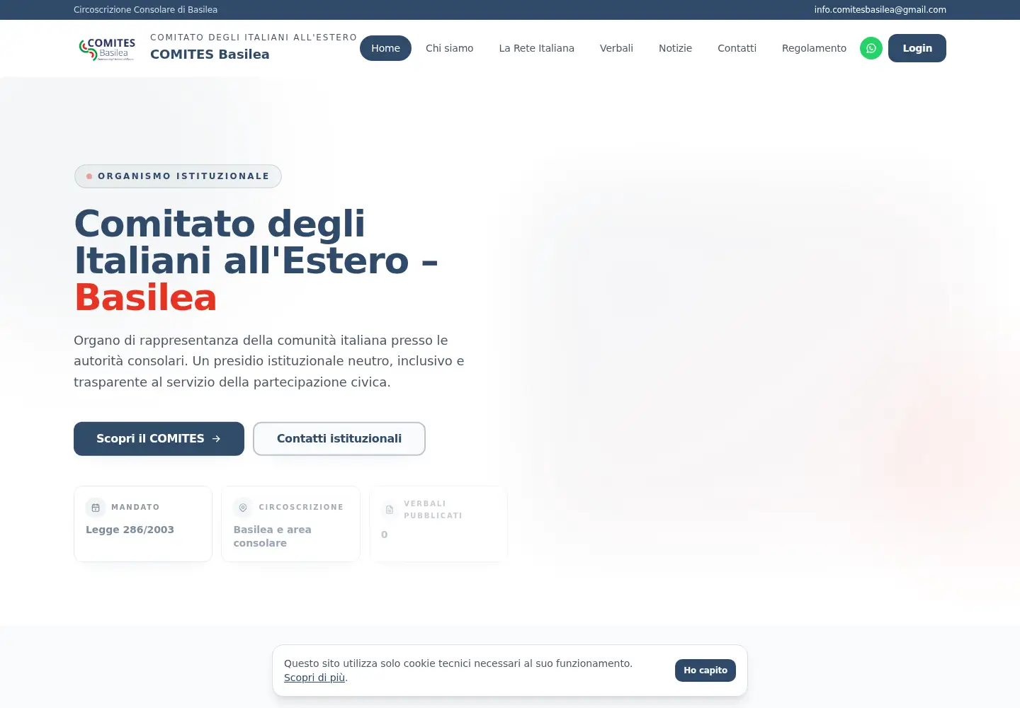 Screenshot of comitesbasilea.org