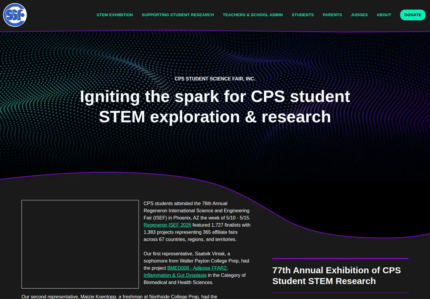 Captured homepage of cpsstemfair.org in the current scan