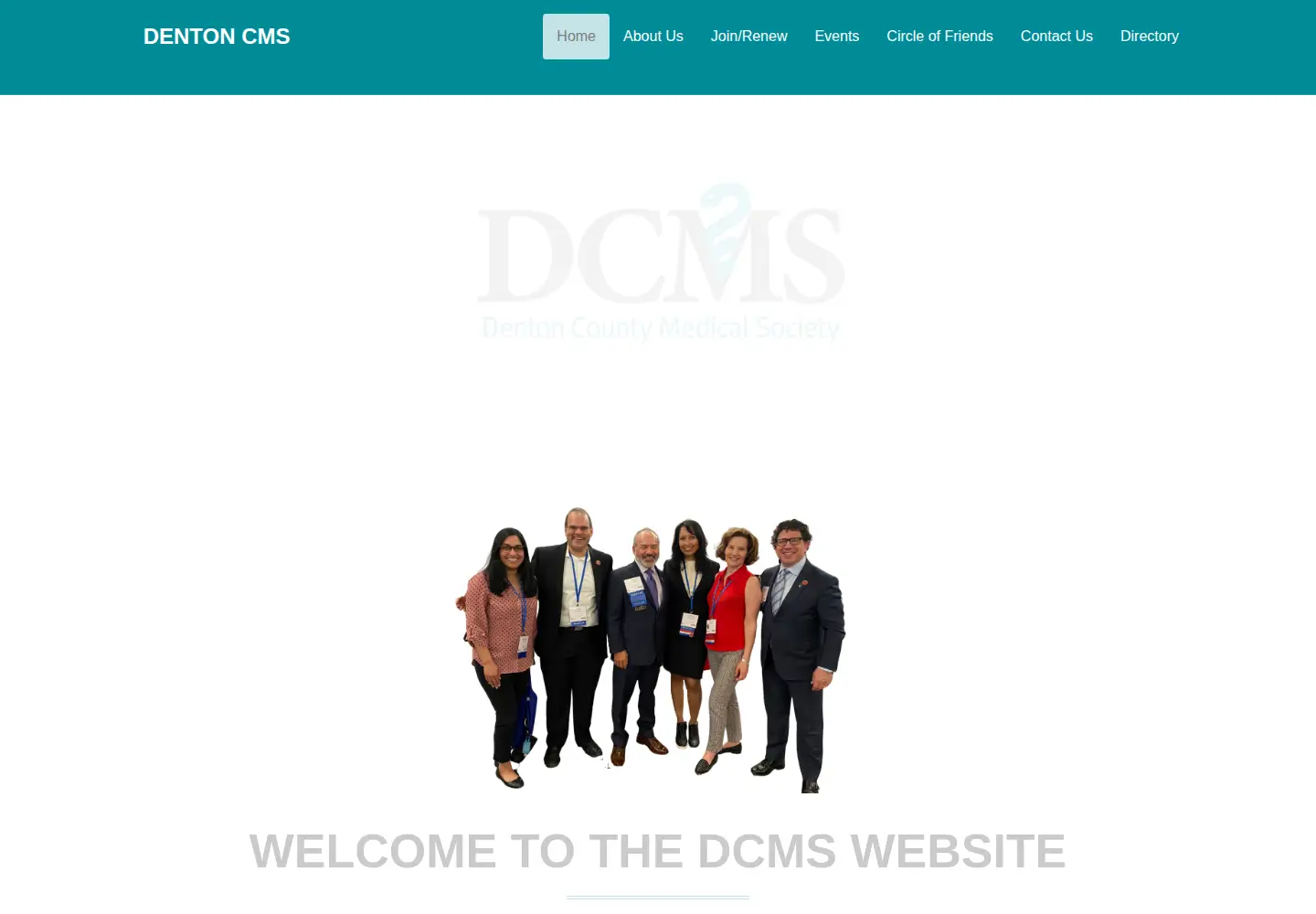 Captured homepage of dcmedsociety.org in the current scan