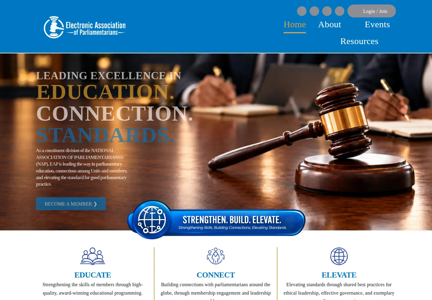 Screenshot of eparliamentarians.org