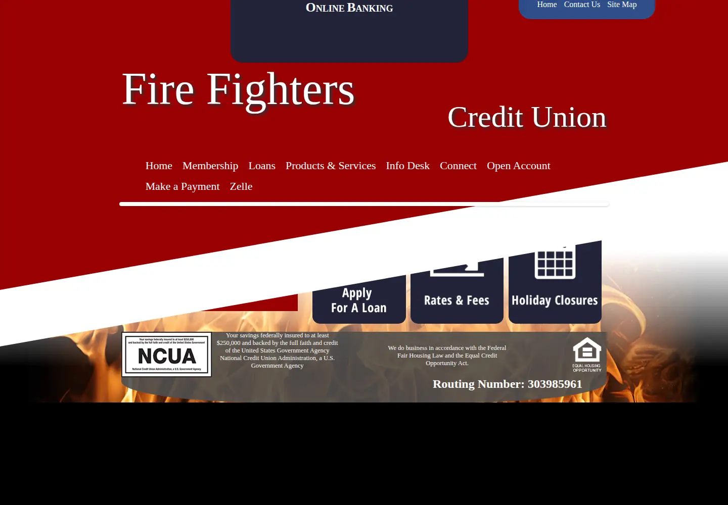 Screenshot of firefighterscu.org