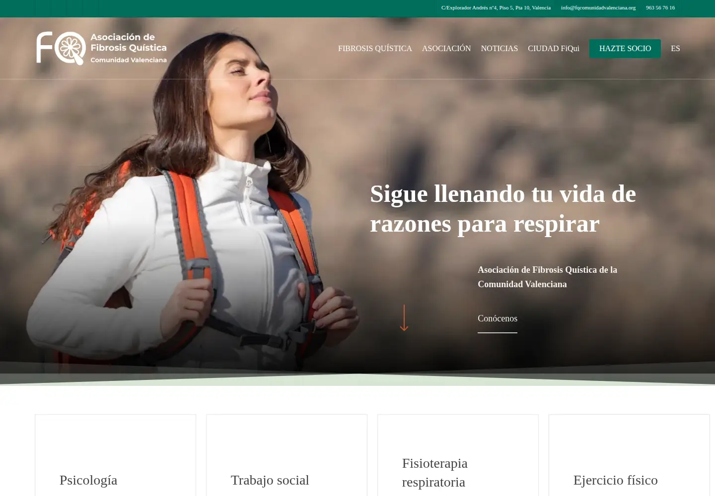 Captured homepage of fqcomunidadvalenciana.org in the current scan