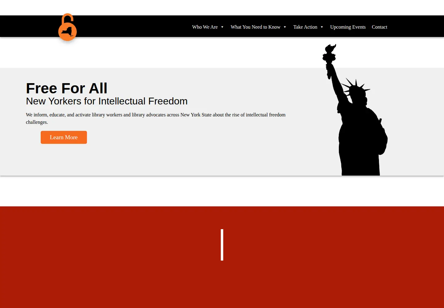 Captured homepage of freeforallny.org in the current scan