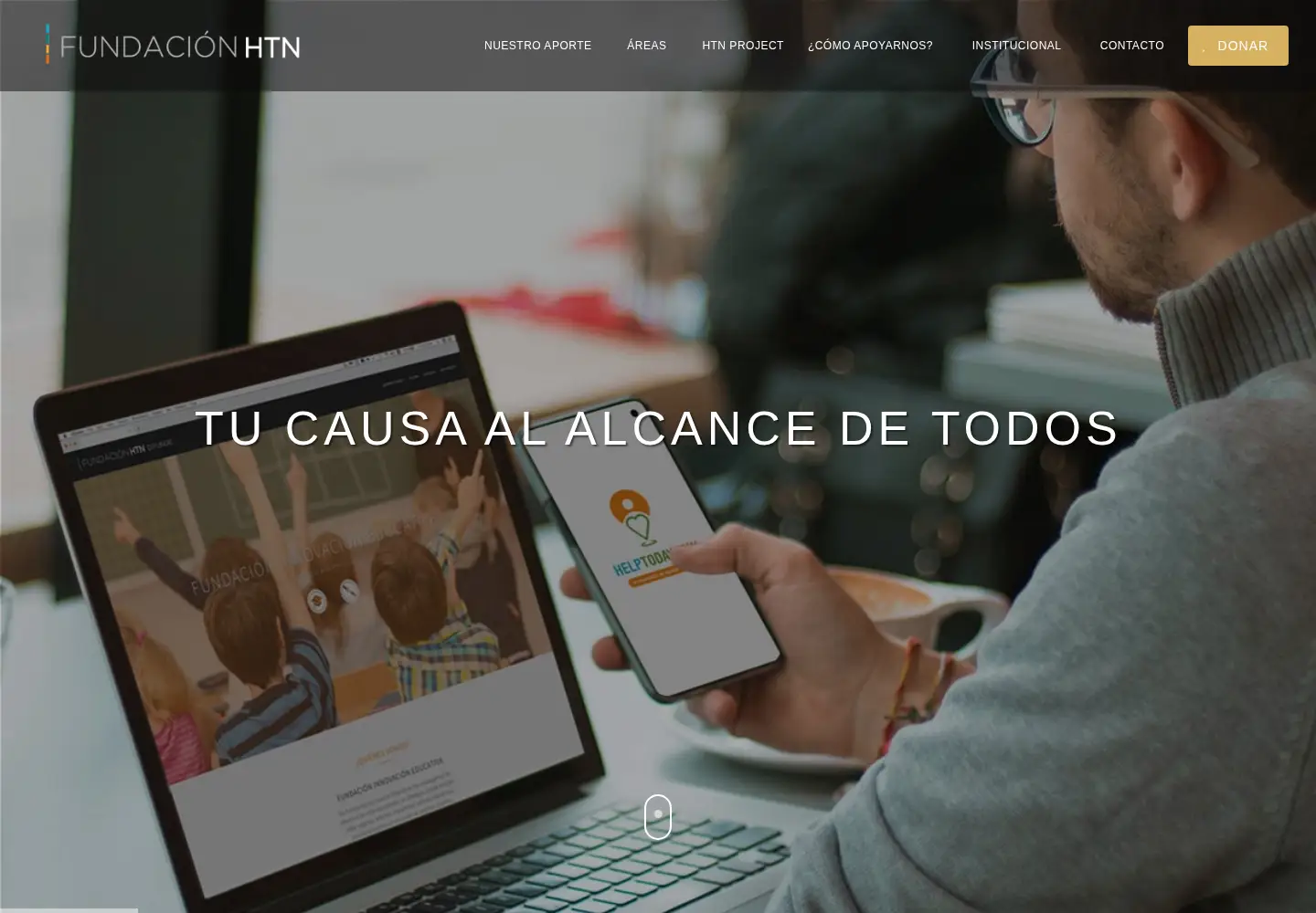 Captured homepage of fundacionhtn.org in the current scan