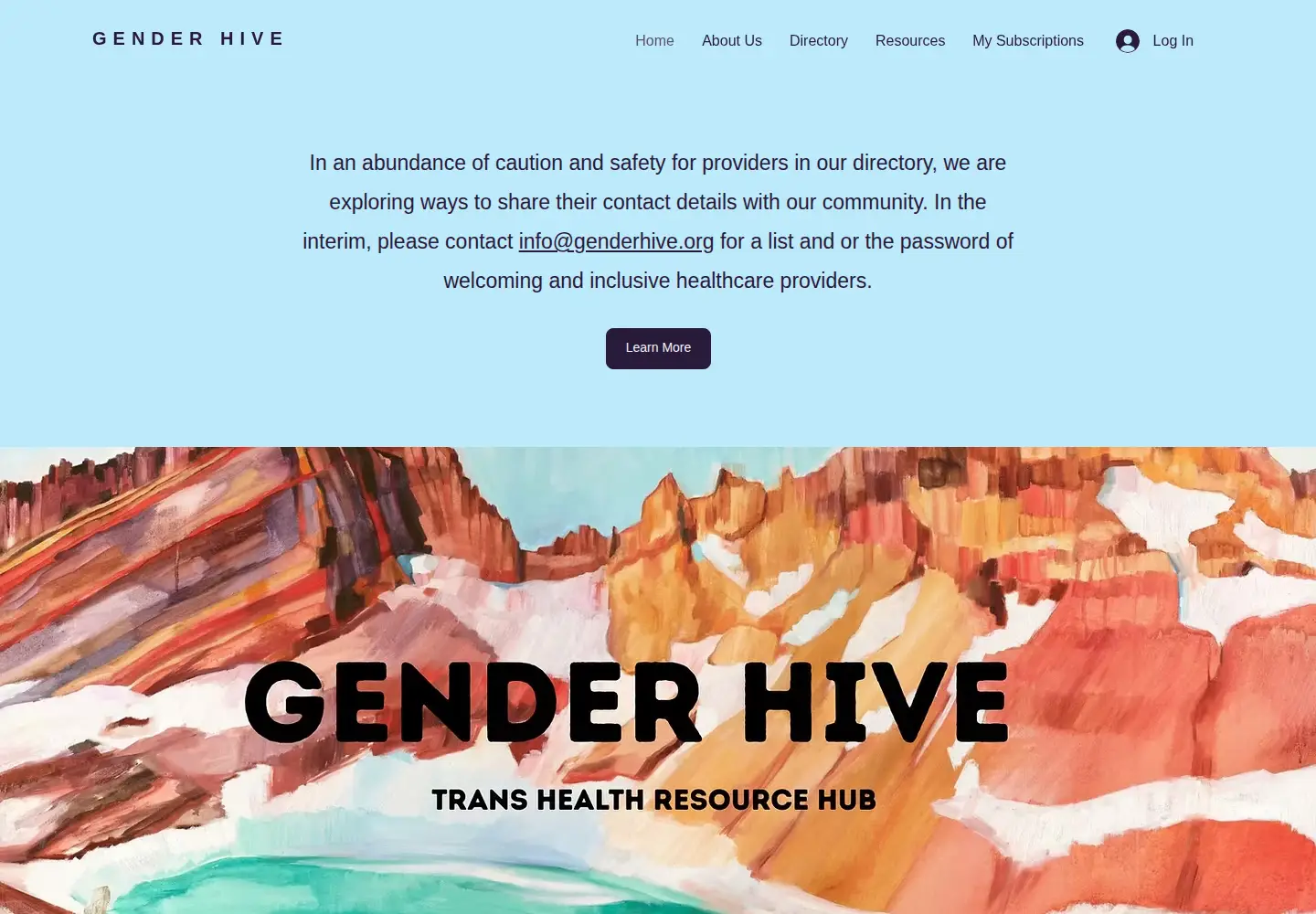 Screenshot of genderhive.org