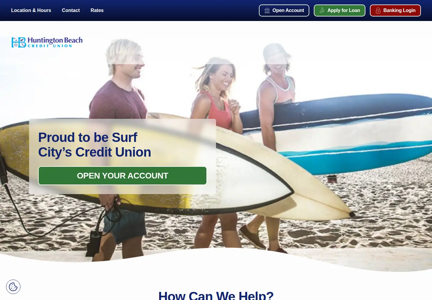 Screenshot of huntingtonbeachcu.org