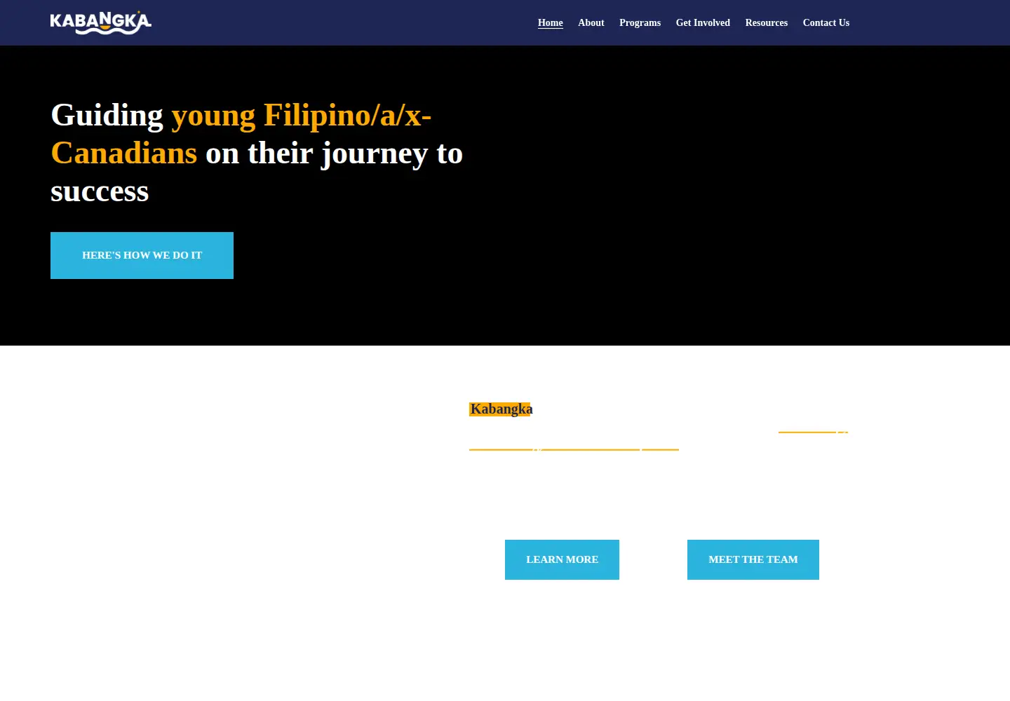 Captured homepage of kabangka.org in the current scan