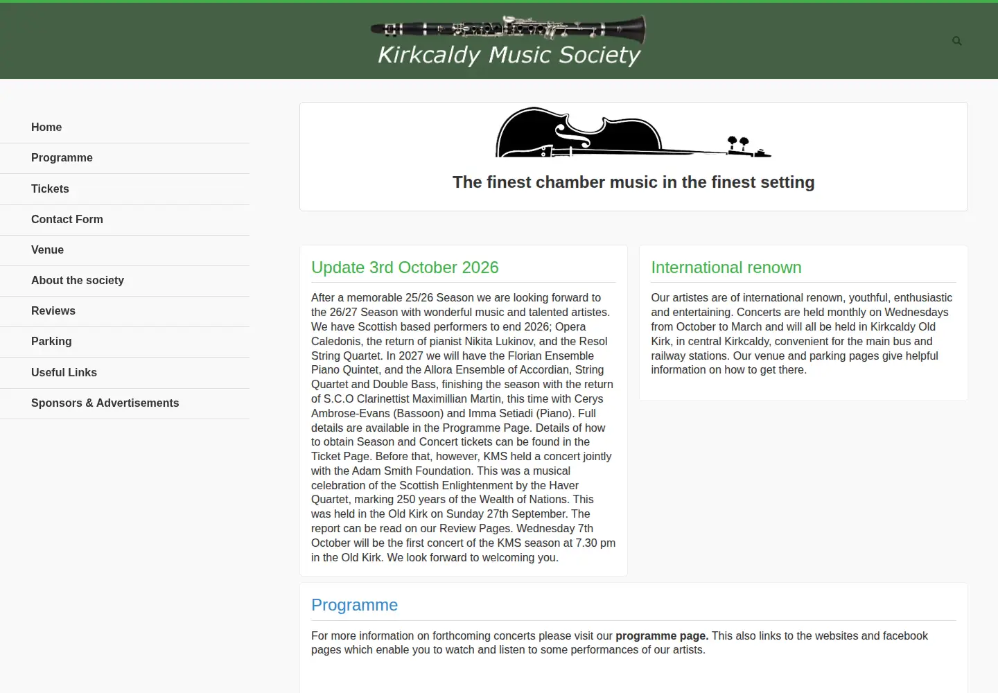 Screenshot of kirkcaldymusicsociety.org