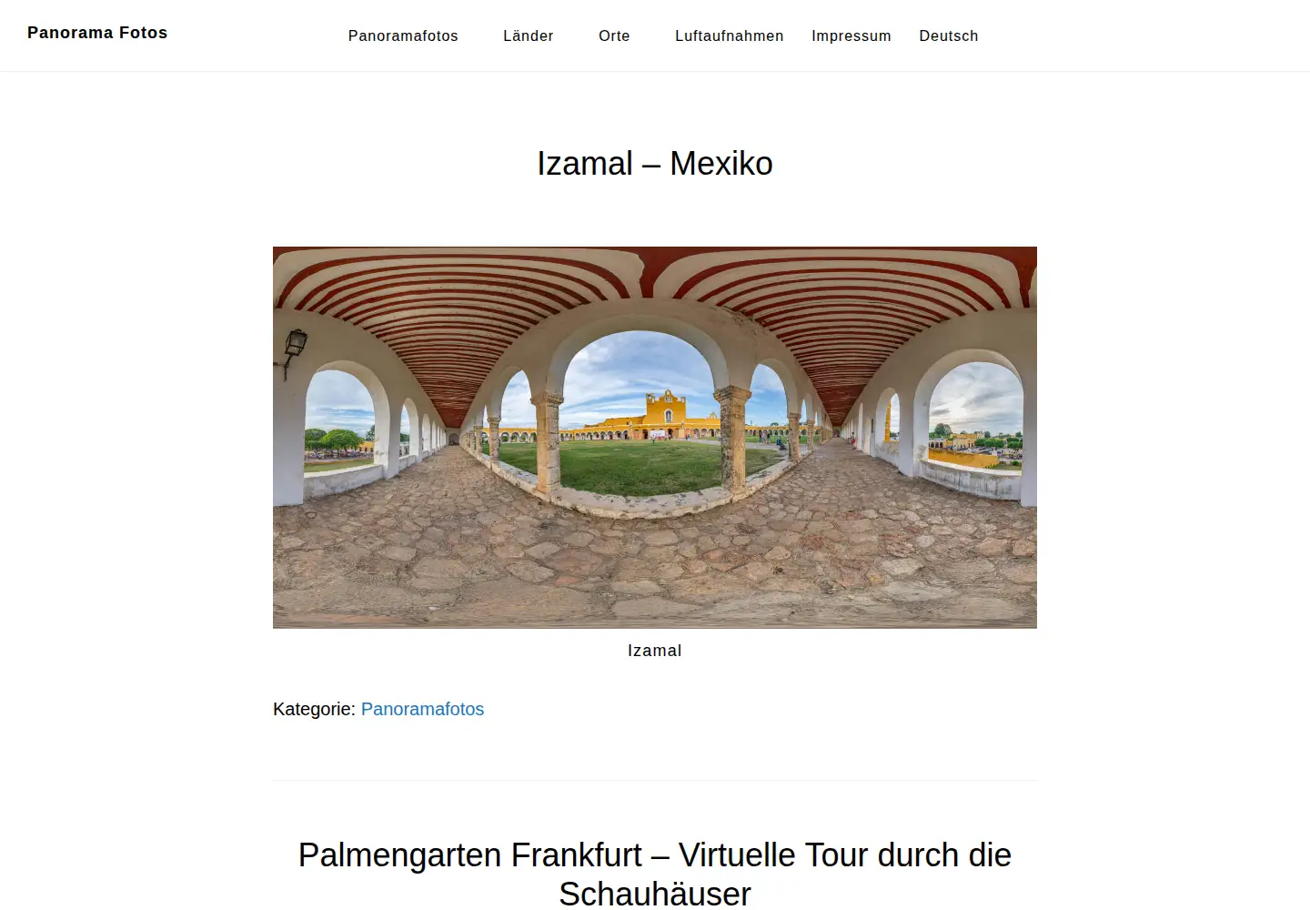 Captured homepage of panorama-fotos.org in the current scan