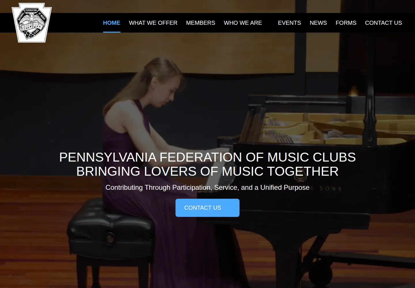Screenshot of pfmc-music.org