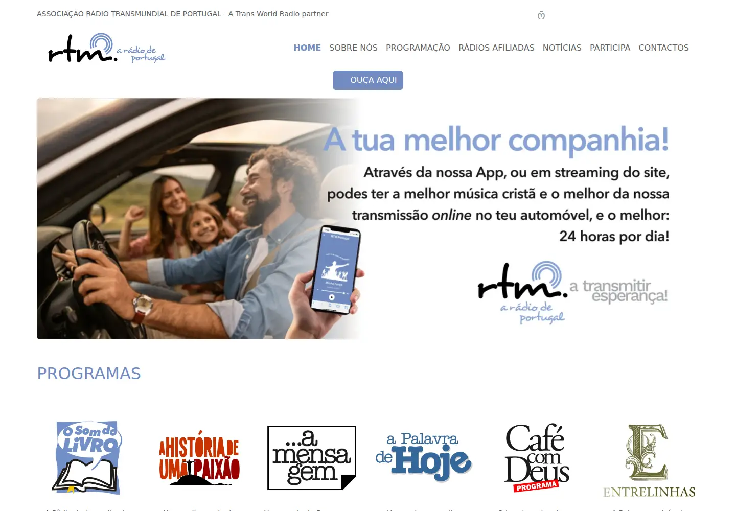 Captured homepage of rtmportugal.org in the current scan
