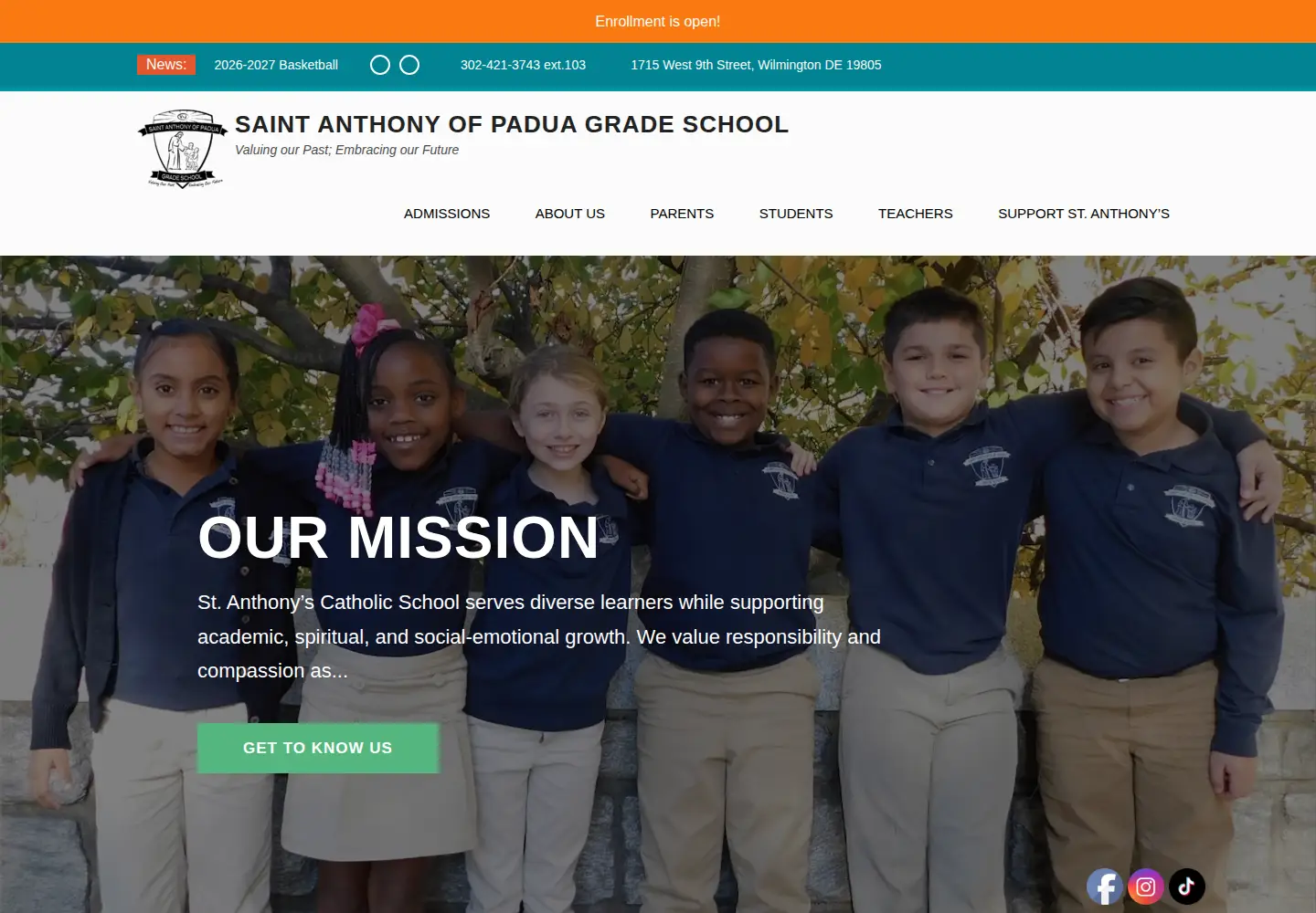 Captured homepage of sapgs.org in the current scan