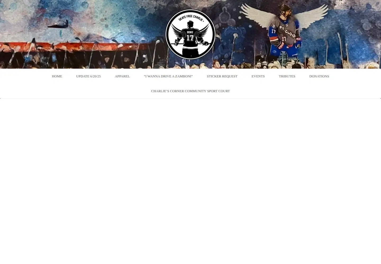 Screenshot of skatefreecharlie.org
