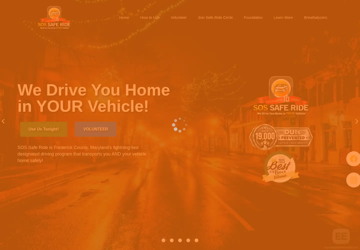 Screenshot of sossaferide.org