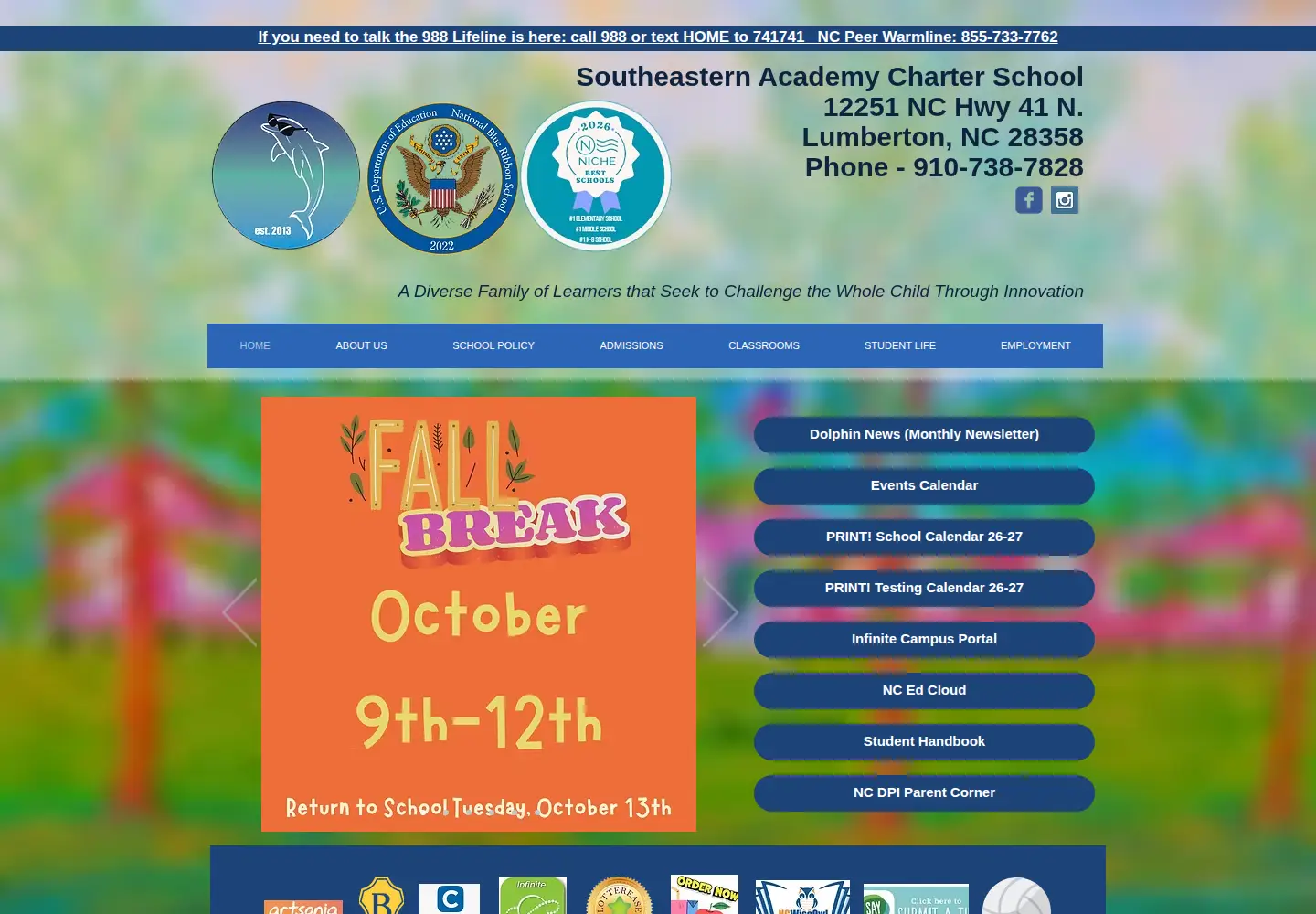 Screenshot of southeasternacademy.org