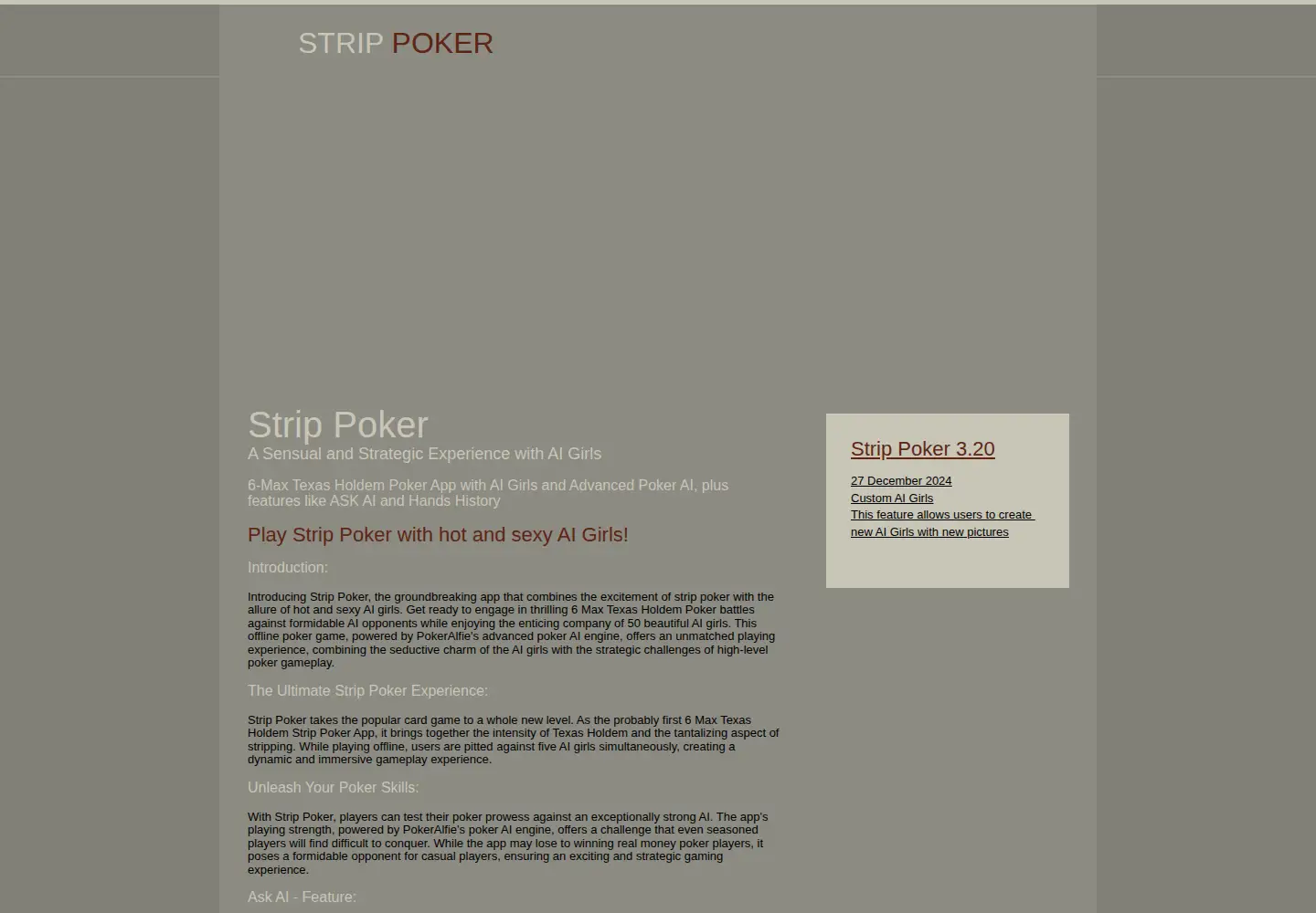 Screenshot of strip-poker.org