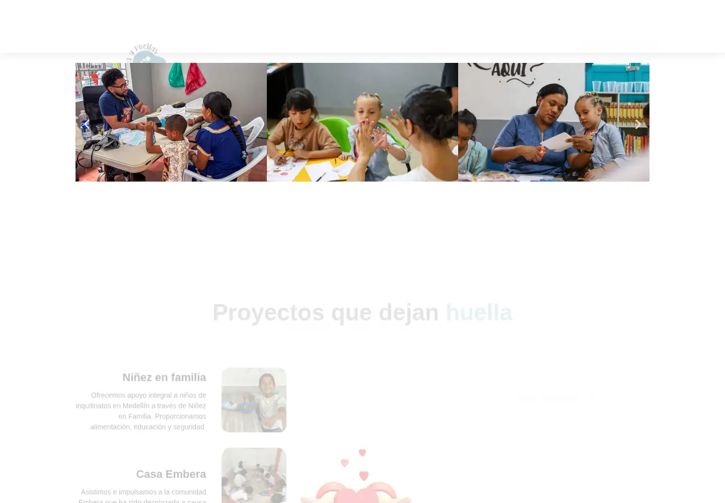 Screenshot of suenosyhuellas.org