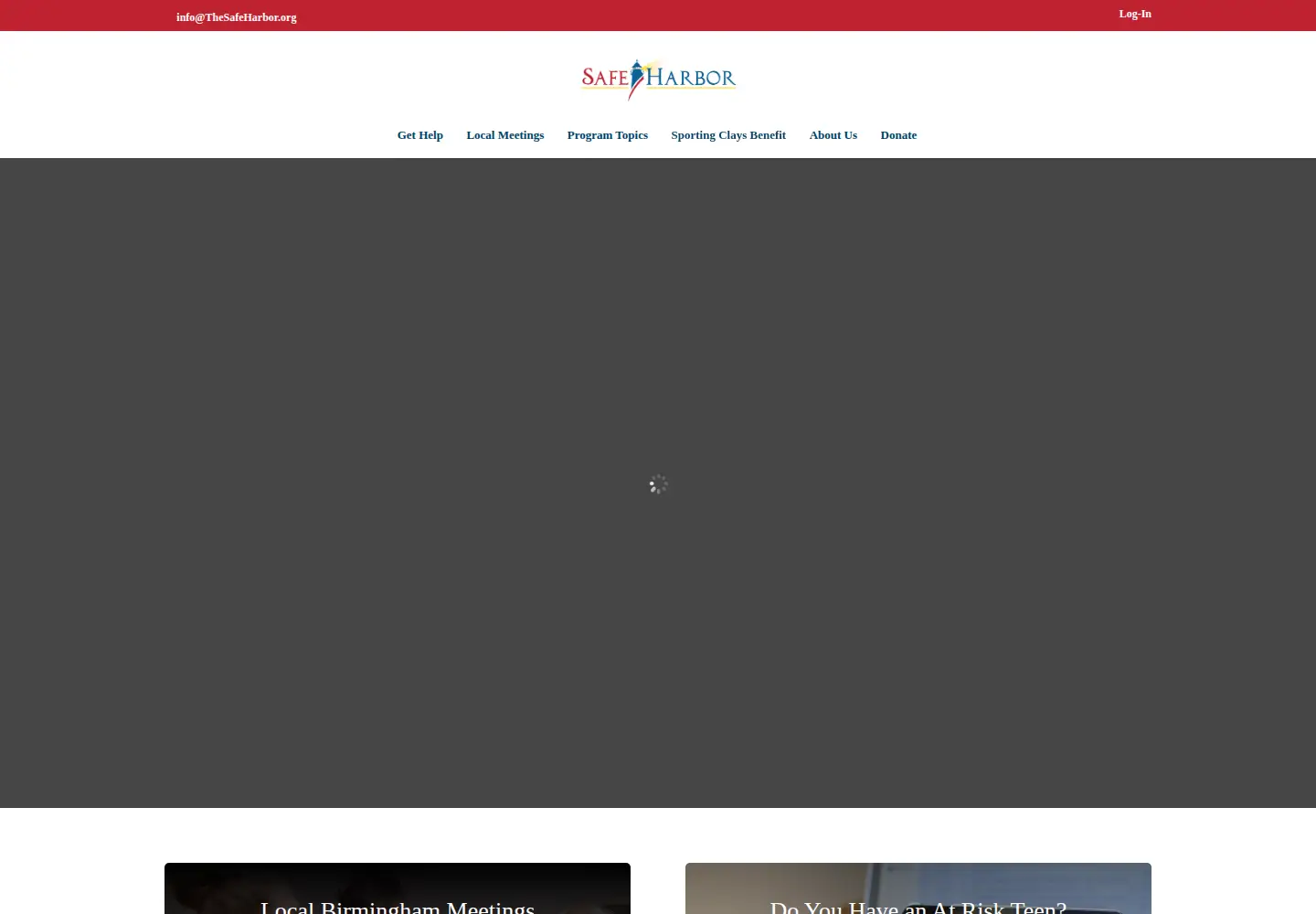 Captured homepage of thesafeharbor.org in the current scan