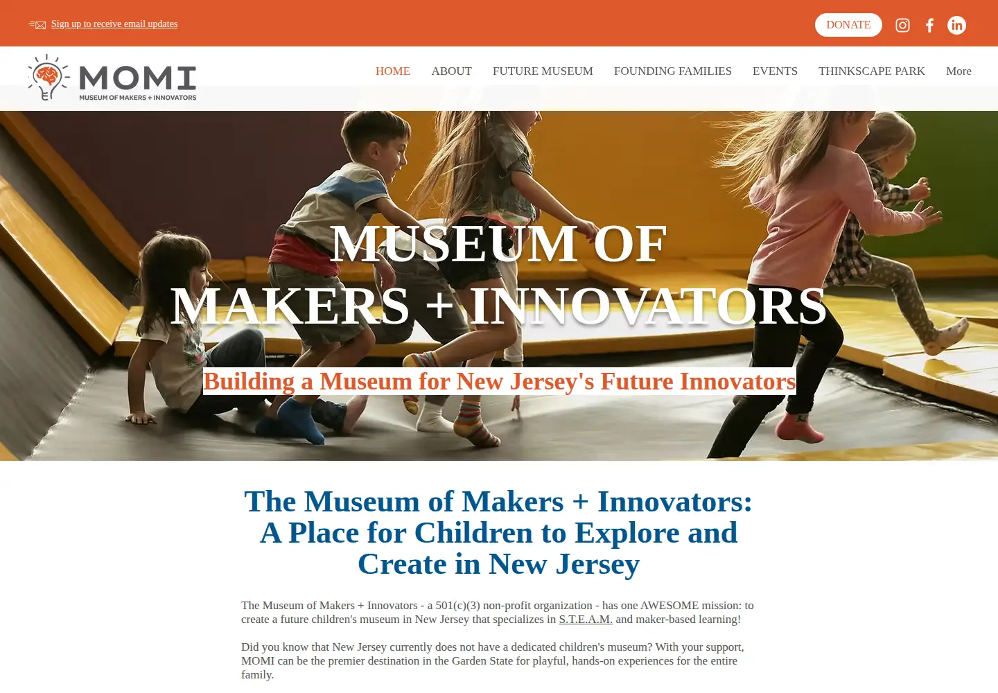 Screenshot of thinkmomi.org