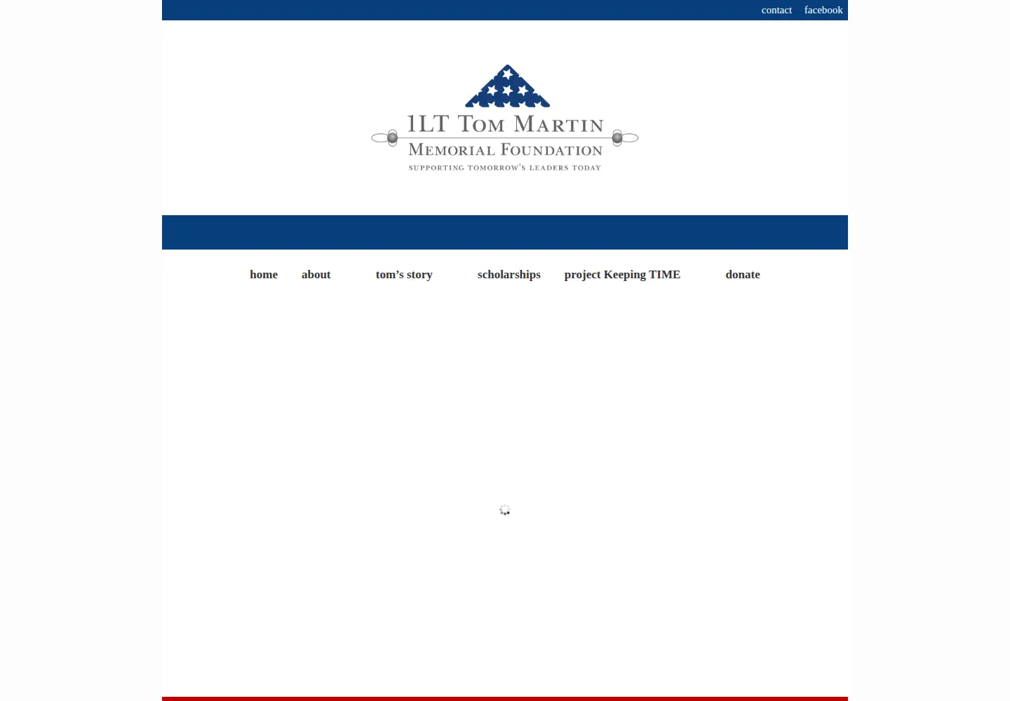 Screenshot of tommartinfoundation.org