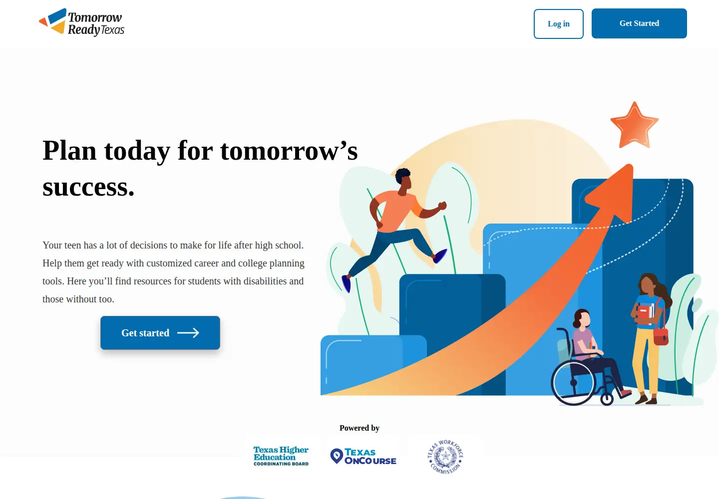 Captured homepage of tomorrowreadytexas.org in the current scan