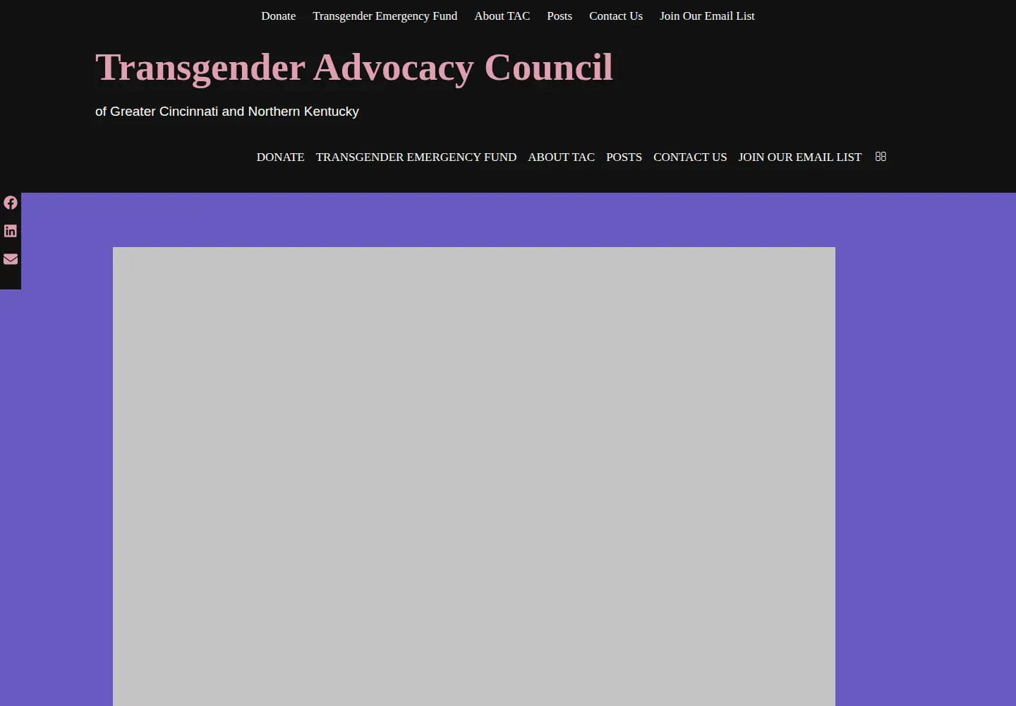 Screenshot of transadvocacycouncil.org