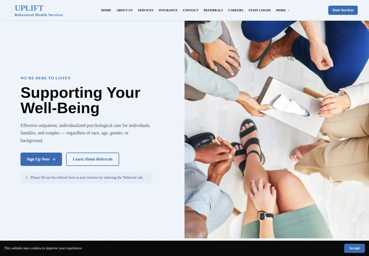 Screenshot of upliftbhs.org