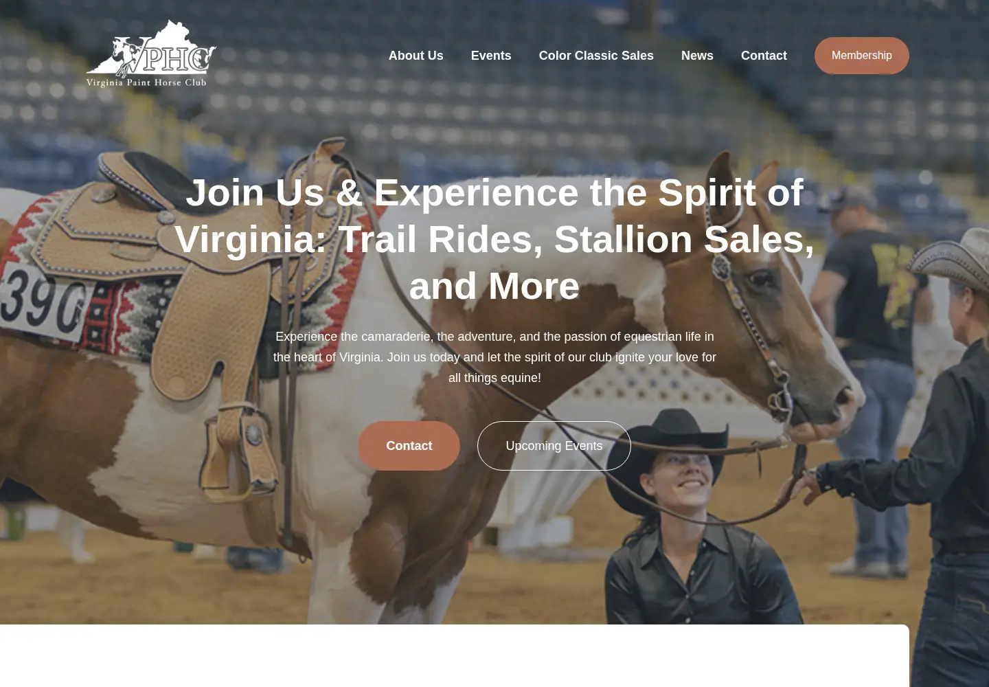 Screenshot of virginiapainthorseclub.org