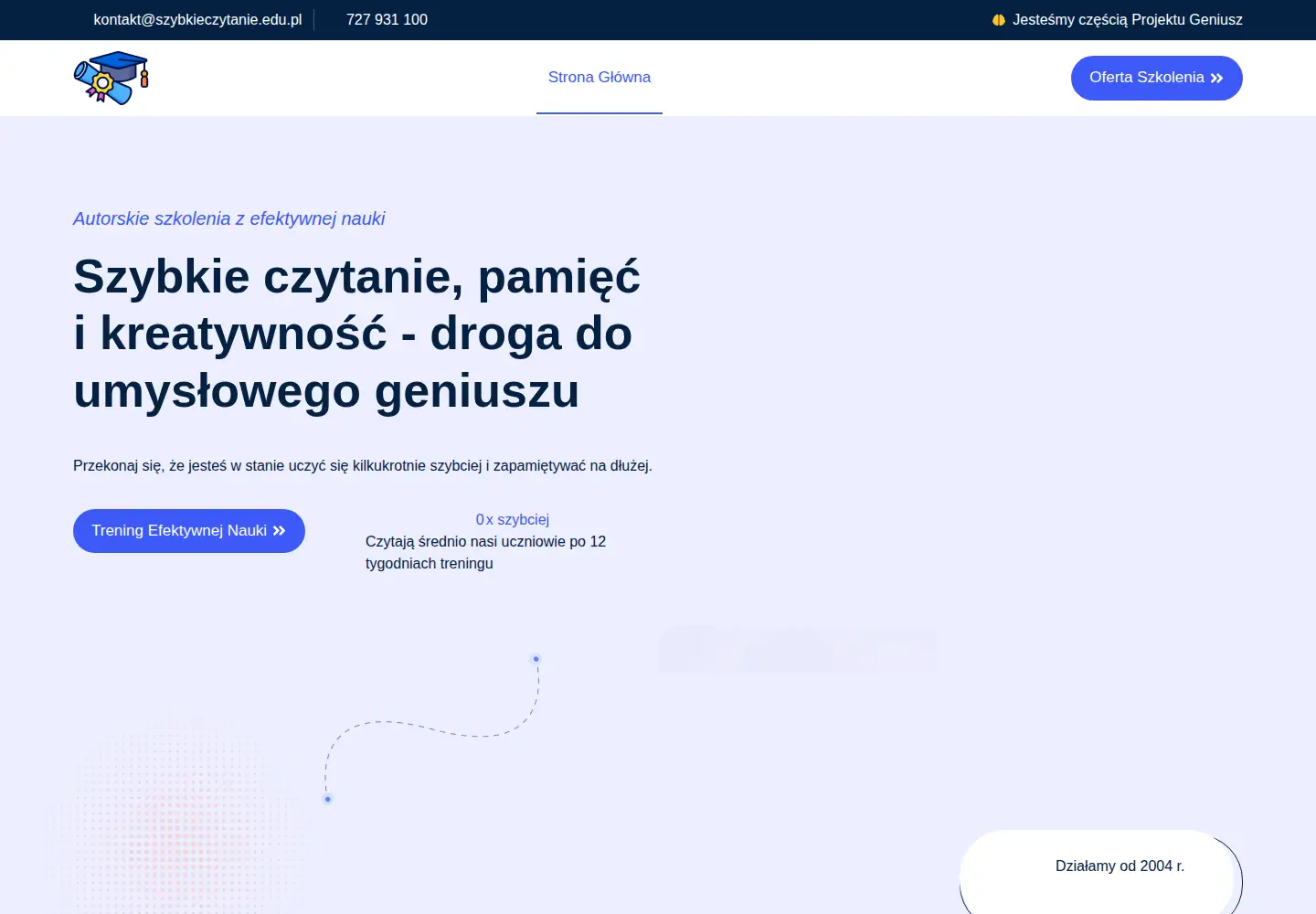 Screenshot of szybkieczytanie.edu.pl