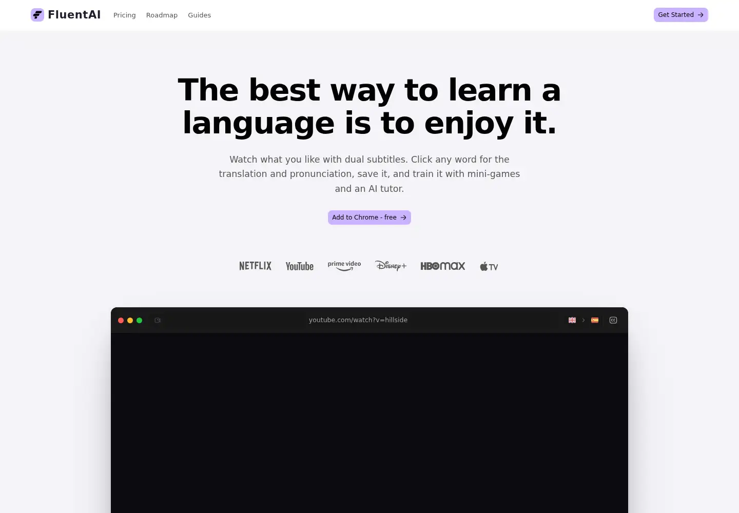 Screenshot of fluentai.pro