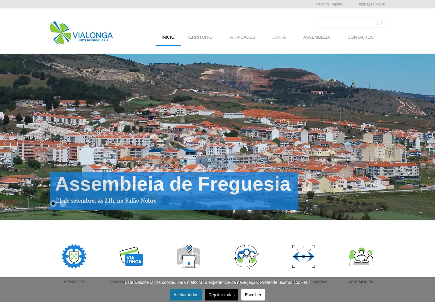 Screenshot of jf-vialonga.pt