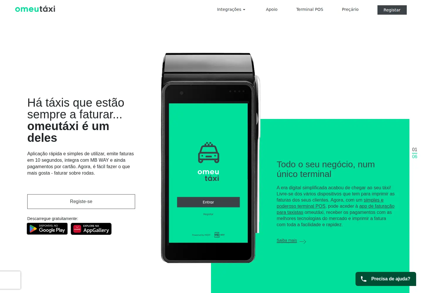 Screenshot of omeutaxi.pt