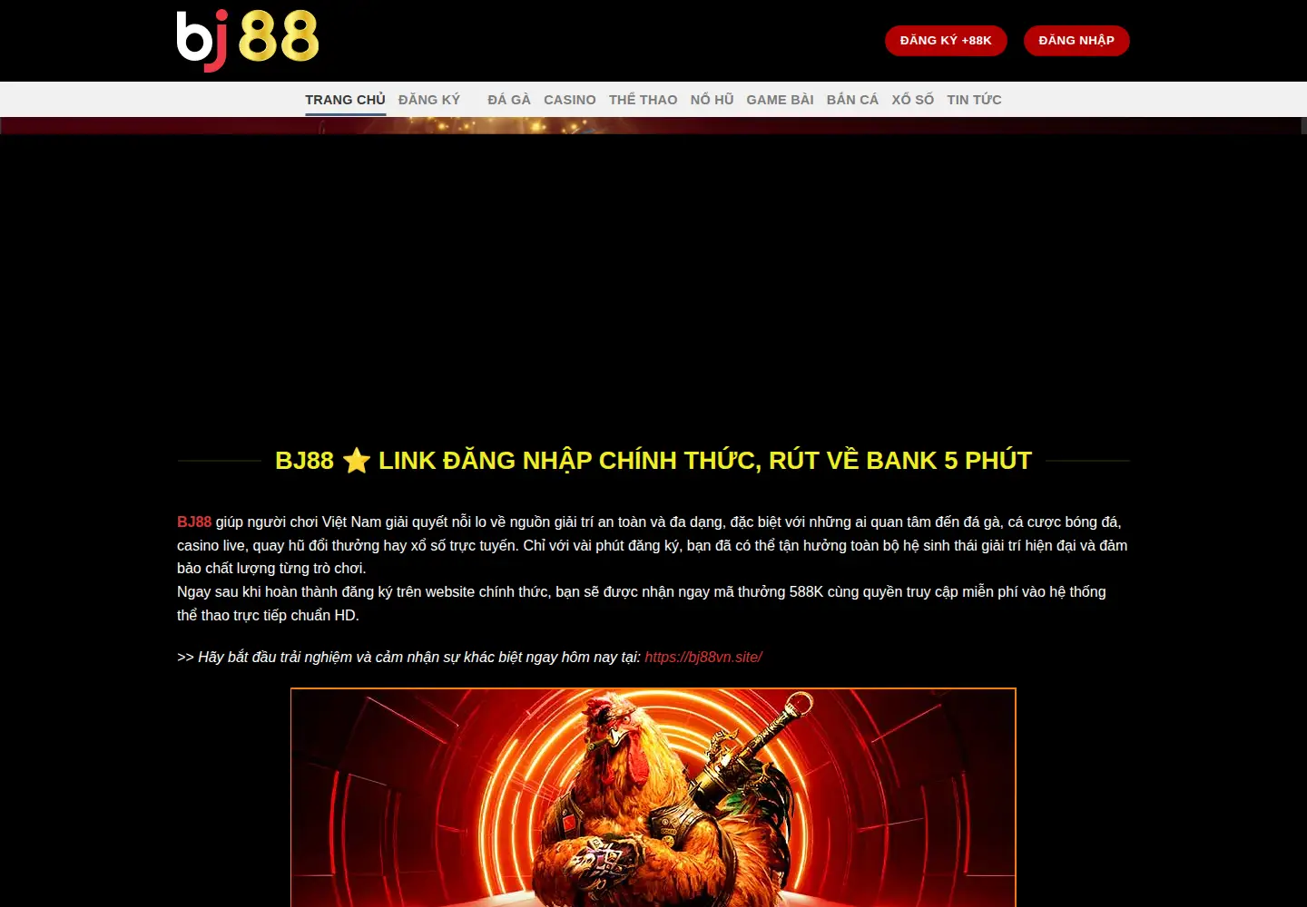 Screenshot of bj88us.red