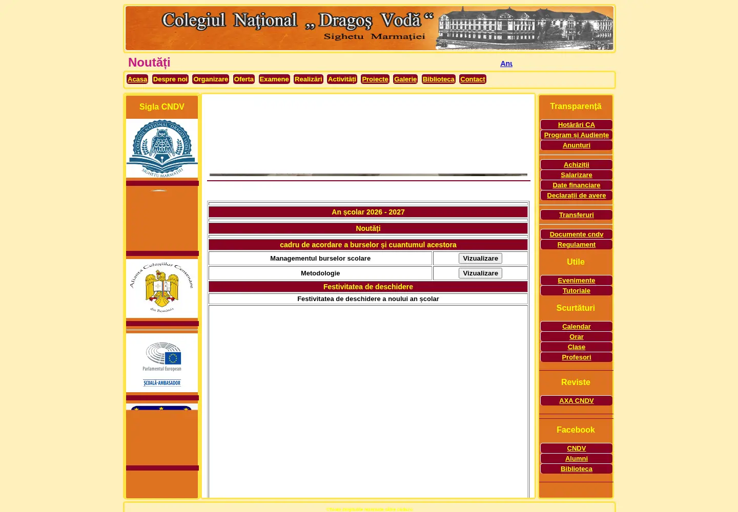Screenshot of cndv.ro